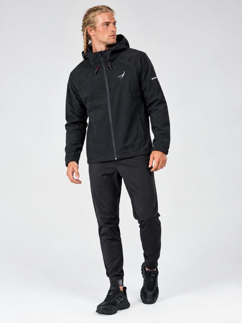 NWT Endeavor Athletic Mens Run Jacket Black Medium Cooling Performance Workout